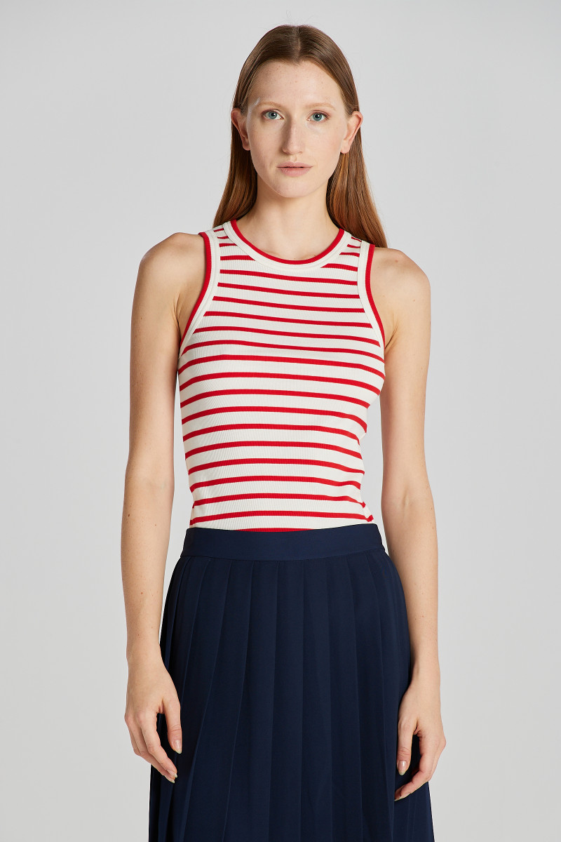 E-shop TOP GANT STRIPED TANK TOP BRIGHT RED