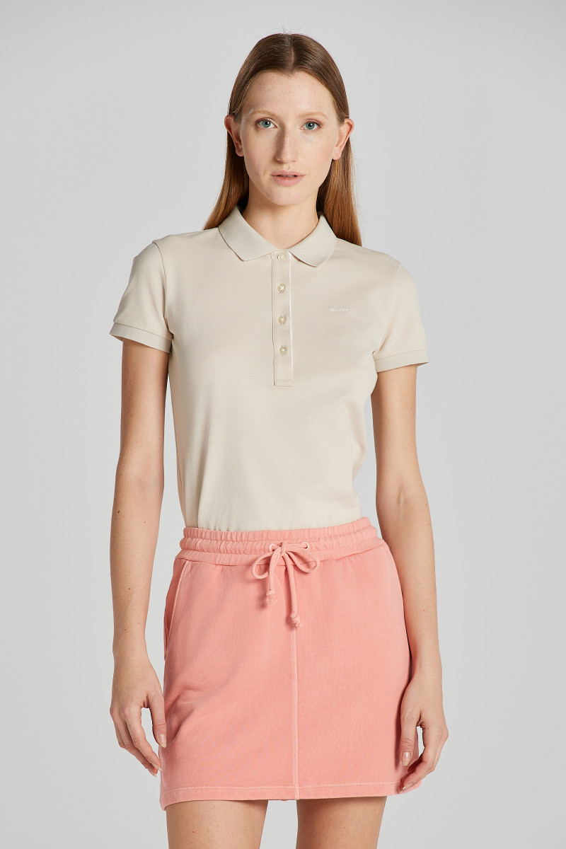 POLOKOŠEĽA GANT CONTRAST COLLAR SS PIQUE POLO SOFT OAT