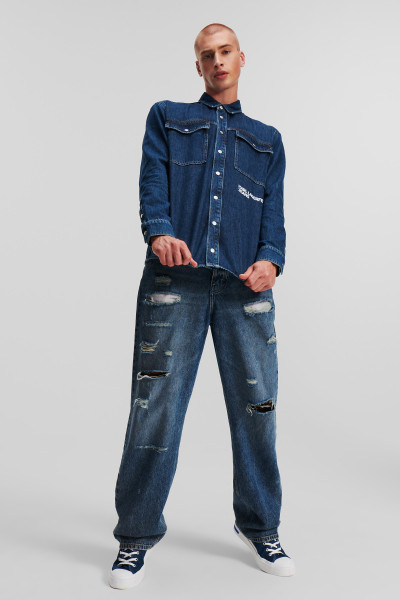 KOŠEĽA KARL LAGERFELD JEANS KLJ REGULAR UTLTY SHIRT JACKET - Fotografia č. 2