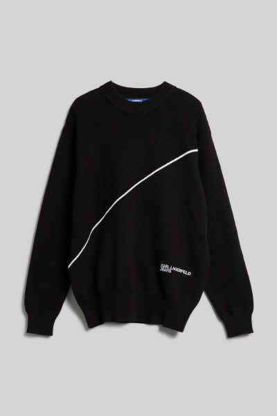 PULÓVER KARL LAGERFELD JEANS KLJ CONTRAST RIBBED SWEATER - Kép 1