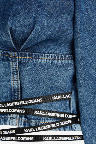 KOŠEĽA KARL LAGERFELD JEANS KLJ TIED DENIM SHIRT - Fotografia č. 8