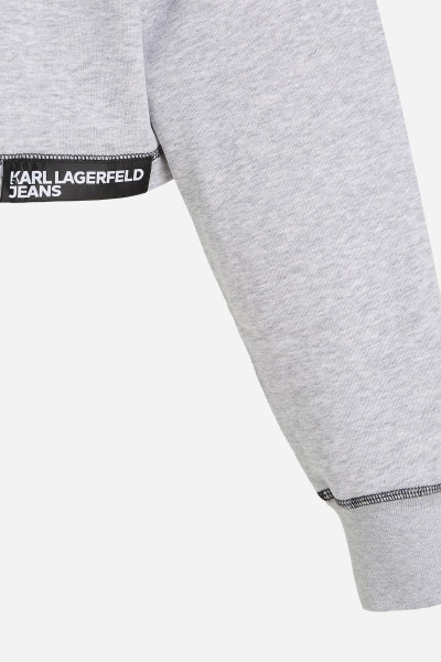 MIKINA KARL LAGERFELD JEANS KLJ REGULAR CROPPED HOODIE - Fotografia č. 8