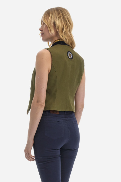 ZAKÓ LA MARTINA WOMAN SLEEVELESS JACKET COTTON - Kép 3