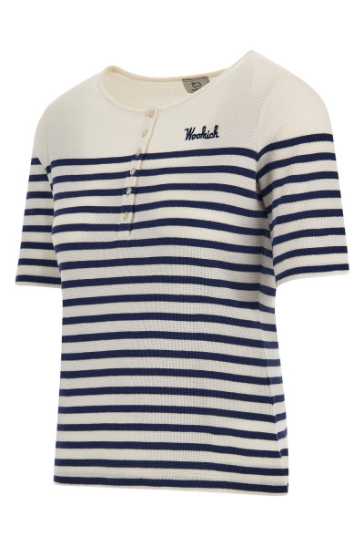 TRIČKO WOOLRICH STRIPED JERSEY T-SHIRT - Fotografia č. 6