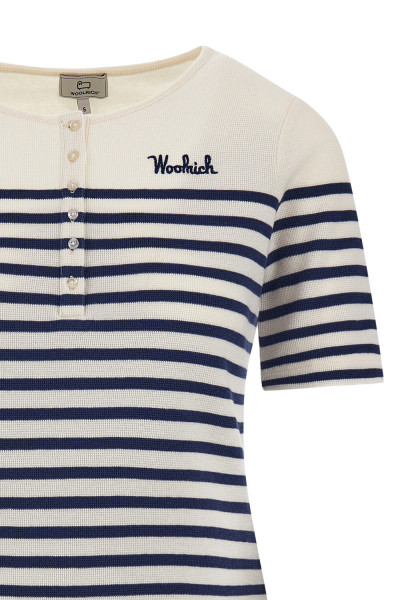 TRIČKO WOOLRICH STRIPED JERSEY T-SHIRT - Fotografia č. 8