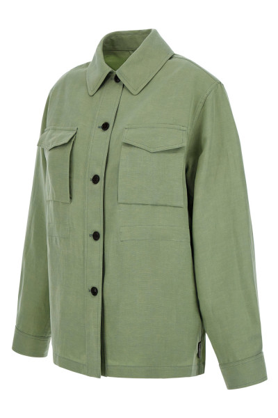 BUNDA WOOLRICH VISCOSE LINEN OVERSHIRT - Fotografia č. 2