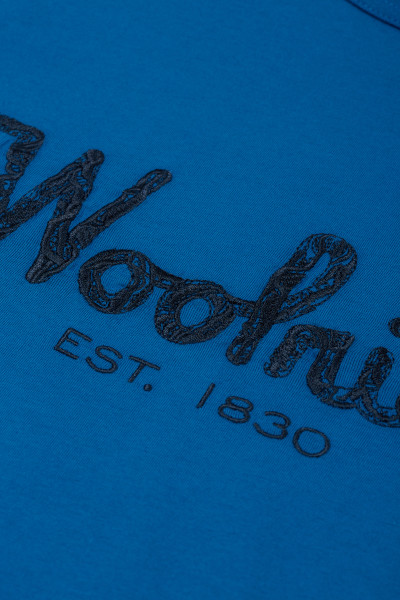 TRIČKO WOOLRICH EMBROIDERED LOGO T-SHIRT - Fotografia č. 3