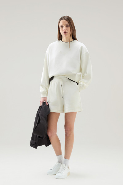 MIKINA WOOLRICH COTTON FLEECE LOGO CREWNECK - Fotografia č. 2