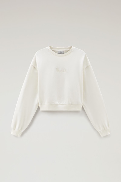 MIKINA WOOLRICH COTTON FLEECE LOGO CREWNECK - Fotografia č. 5