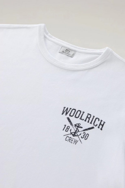 PÓLÓ WOOLRICH NAVY LOGO T-SHIRT - Kép 6
