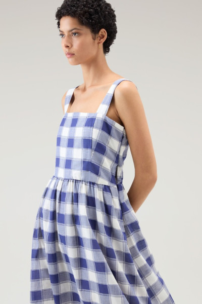 RUHA WOOLRICH CHECK VOILE DRESS - Kép 4