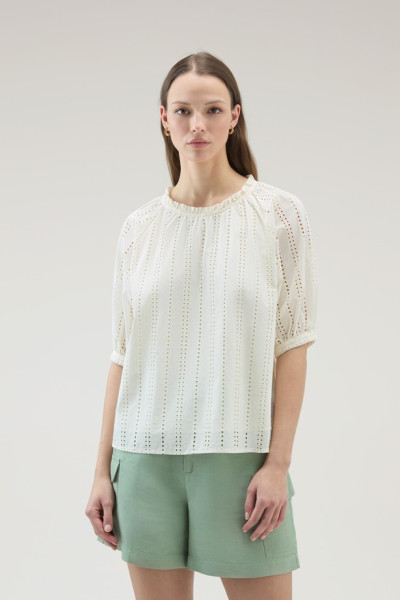 BLÚZKA WOOLRICH BRODERIE ANGLAISE BLOUSE - Fotografia č. 1