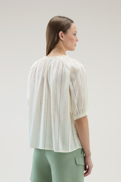 BLÚZKA WOOLRICH BRODERIE ANGLAISE BLOUSE - Fotografia č. 3