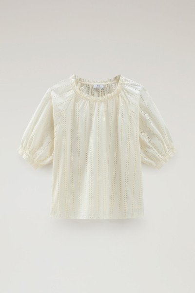 BLÚZKA WOOLRICH BRODERIE ANGLAISE BLOUSE - Fotografia č. 5