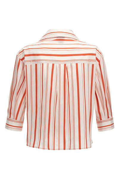BLÚZ WOOLRICH STRIPE POPLIN BLOUSE - Kép 3
