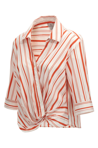 BLÚZ WOOLRICH STRIPE POPLIN BLOUSE - Kép 2