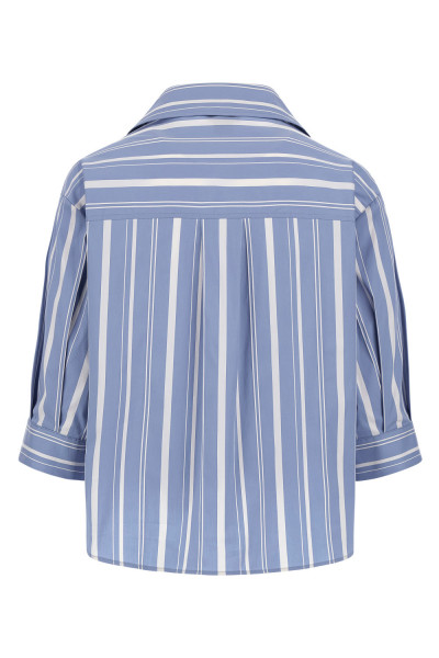 BLÚZ WOOLRICH STRIPE POPLIN BLOUSE - Kép 3