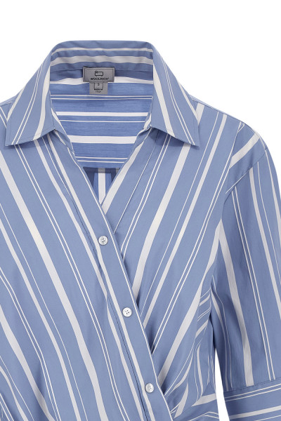 BLÚZ WOOLRICH STRIPE POPLIN BLOUSE - Kép 4