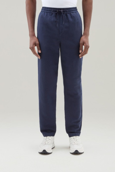NADRÁG WOOLRICH COTTON LINEN PANT - Kép 2
