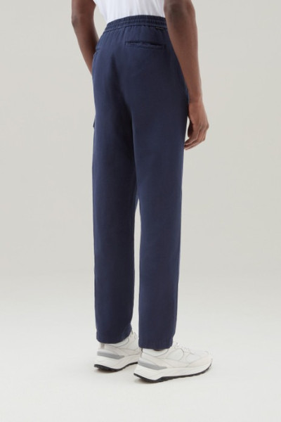 NADRÁG WOOLRICH COTTON LINEN PANT - Kép 3