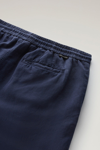 NADRÁG WOOLRICH COTTON LINEN PANT - Kép 7