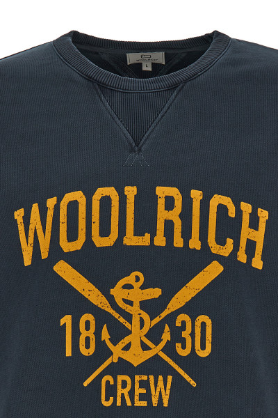 MELEGÍTŐ FELSŐ WOOLRICH NAVY LOGO CREWNECK - Kép 4
