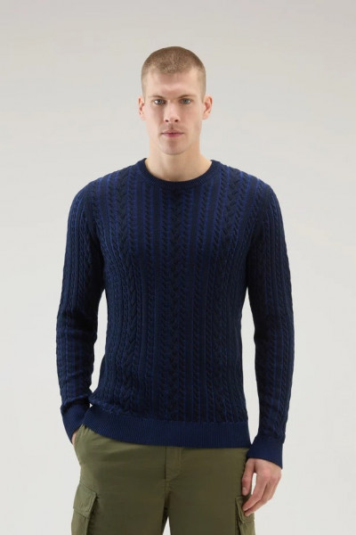 PULÓVER WOOLRICH VANISE CABLE CREWNECK - Kép 1