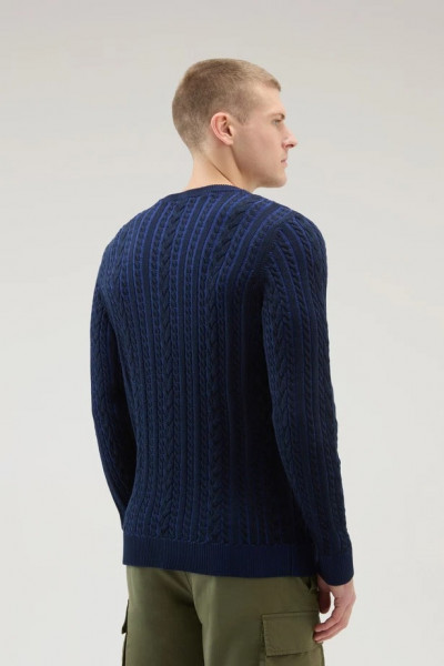 PULÓVER WOOLRICH VANISE CABLE CREWNECK - Kép 3