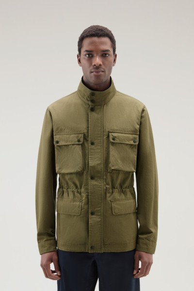 BUNDA WOOLRICH COTTON LINEN FIELD JACKET - Fotografia č. 1