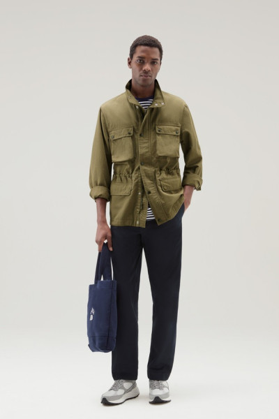 BUNDA WOOLRICH COTTON LINEN FIELD JACKET - Fotografia č. 2