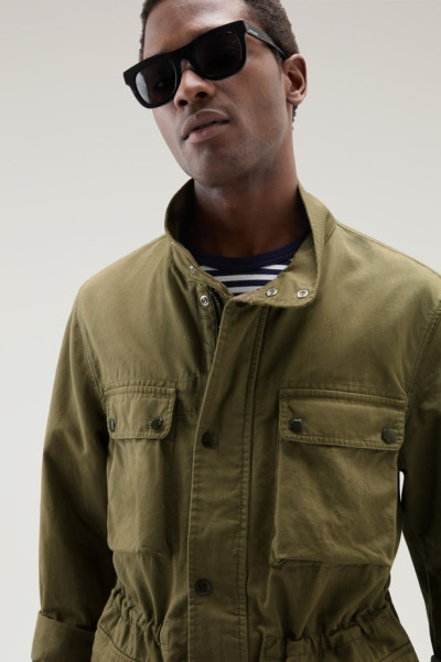 BUNDA WOOLRICH COTTON LINEN FIELD JACKET - Fotografia č. 4