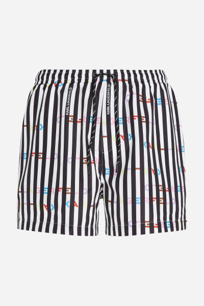 FÜRDŐRUHA KARL LAGERFELD STRIPE AOP SHORT BOARDSHORTS - Kép 5