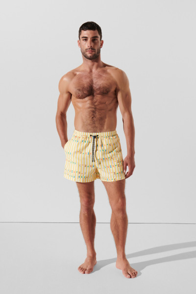 FÜRDŐRUHA KARL LAGERFELD STRIPE AOP SHORT BOARDSHORTS - Kép 1