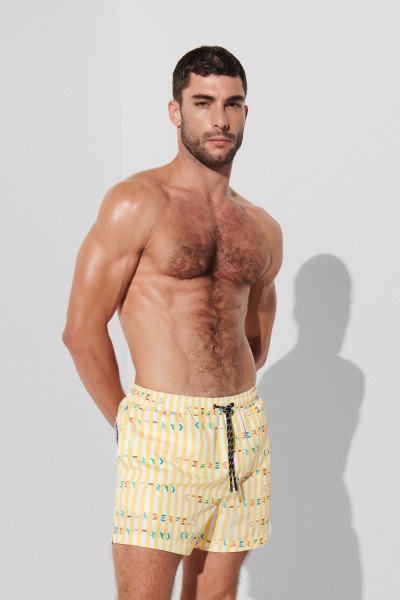 FÜRDŐRUHA KARL LAGERFELD STRIPE AOP SHORT BOARDSHORTS - Kép 2