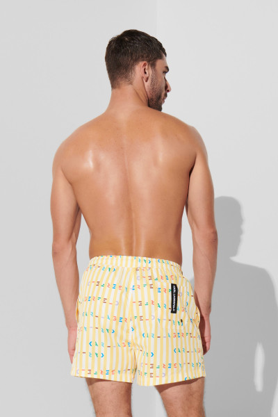 FÜRDŐRUHA KARL LAGERFELD STRIPE AOP SHORT BOARDSHORTS - Kép 3