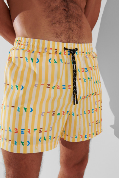 FÜRDŐRUHA KARL LAGERFELD STRIPE AOP SHORT BOARDSHORTS - Kép 4