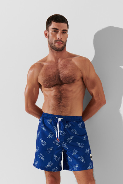PLAVKY KARL LAGERFELD IKONIK 2.0 AOP MED BOARDSHORTS - Fotografia č. 2