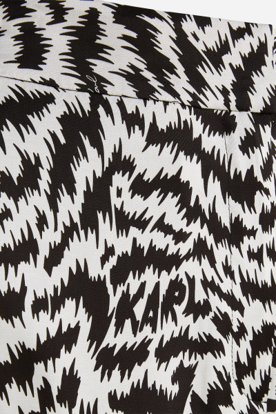 NADRÁG KARL LAGERFELD PJ WIDE LEG PANTS - Kép 8