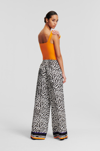 NADRÁG KARL LAGERFELD PJ WIDE LEG PANTS - Kép 2
