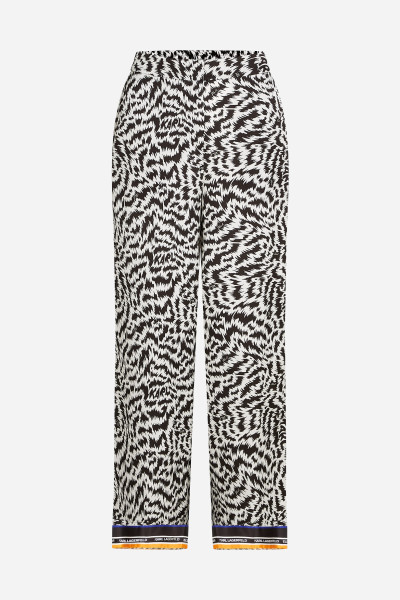 NADRÁG KARL LAGERFELD PJ WIDE LEG PANTS - Kép 5