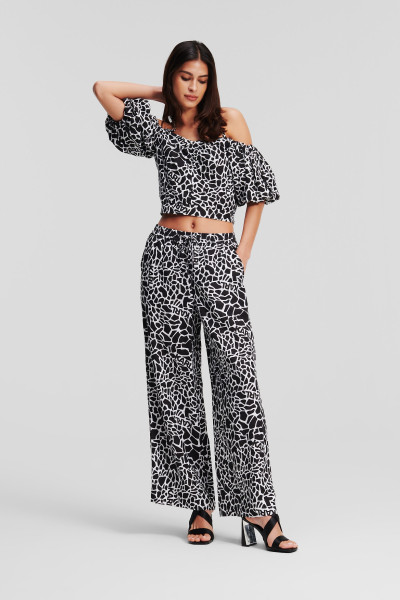 NADRÁG KARL LAGERFELD LINEN BLEND PANTS - Kép 1