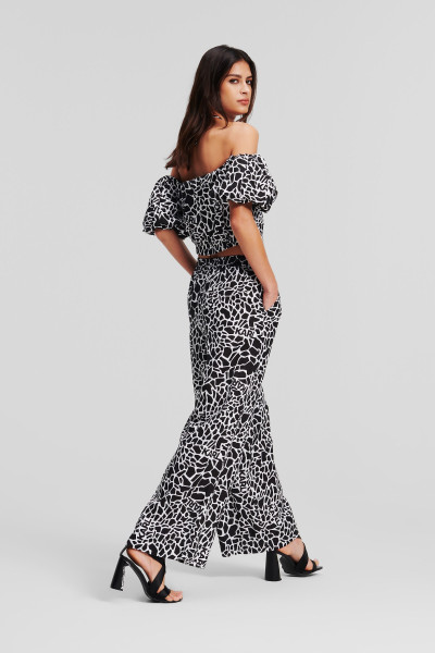 NADRÁG KARL LAGERFELD LINEN BLEND PANTS - Kép 2