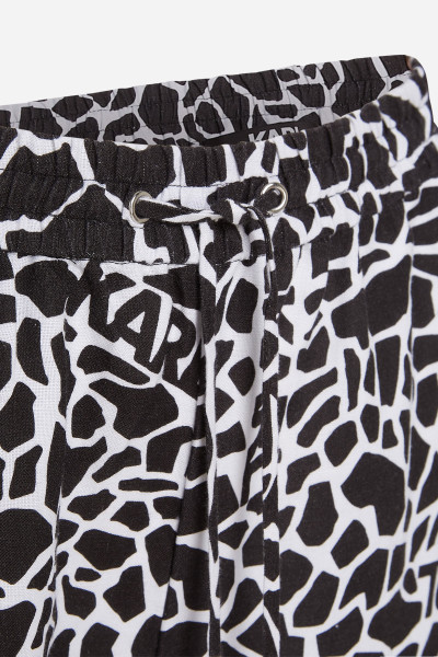 NADRÁG KARL LAGERFELD LINEN BLEND PANTS - Kép 7