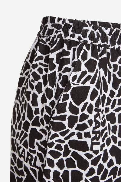 NADRÁG KARL LAGERFELD LINEN BLEND PANTS - Kép 8