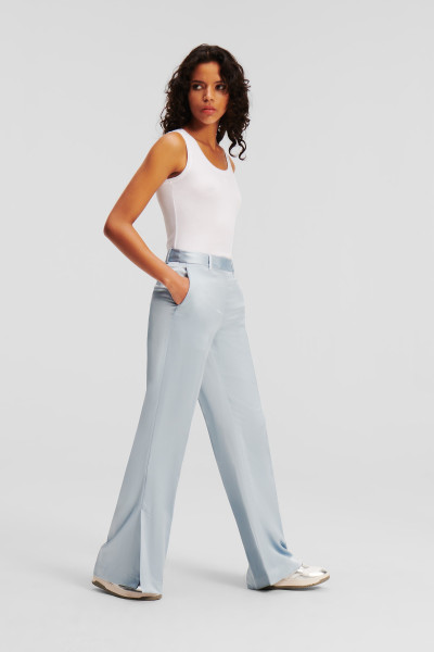 KALHOTY KARL LAGERFELD FLUID SATIN TAILORED PANTS - Fotografie č. 4
