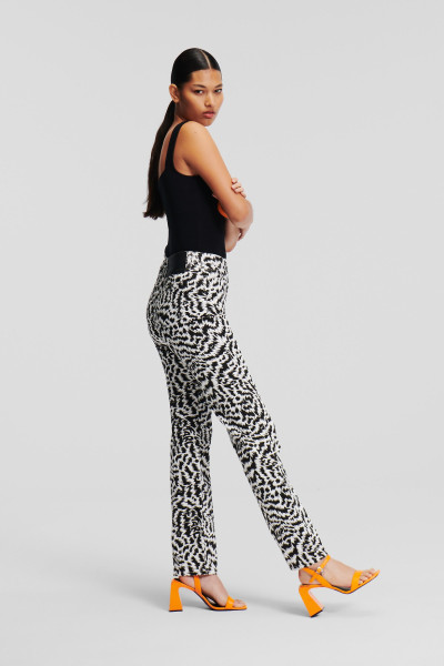 FARMER KARL LAGERFELD BW AOP DENIM PANTS - Kép 2