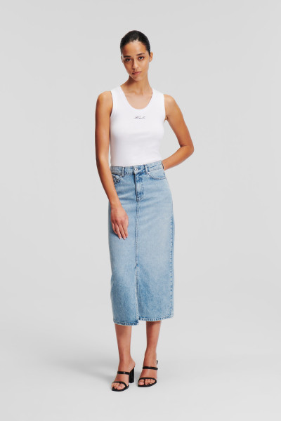 SUKŇA KARL LAGERFELD MAXI DENIM SKIRT - Fotografia č. 1
