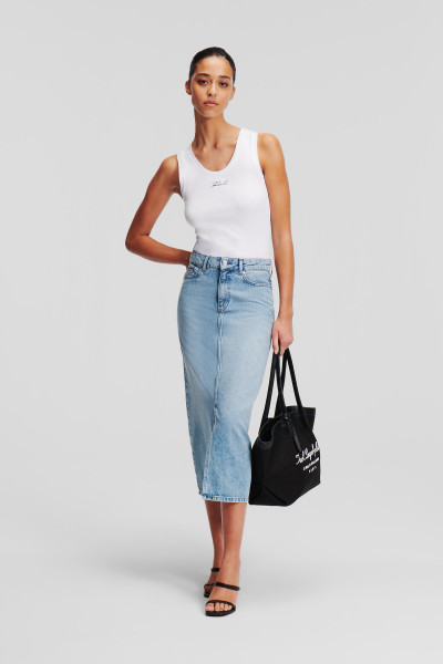 SUKŇA KARL LAGERFELD MAXI DENIM SKIRT - Fotografia č. 19