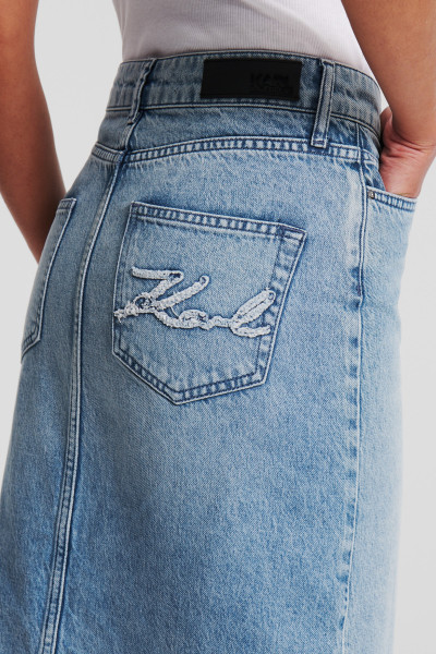 SUKŇA KARL LAGERFELD MAXI DENIM SKIRT - Fotografia č. 4