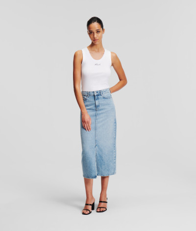 SUKŇA KARL LAGERFELD MAXI DENIM SKIRT - Fotografia č. 9